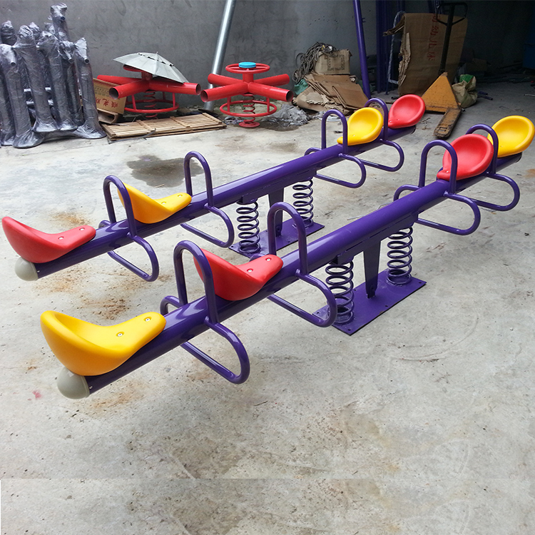 公园户外儿童四人跷跷板玩具