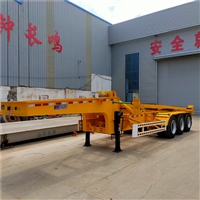 惠州20英尺集装箱骨架后翻自卸半挂车