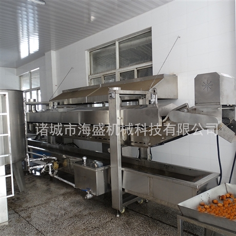 新疆酱牛肉加工设备 牛肉干油炸线设备 牛肉干全自动油炸机