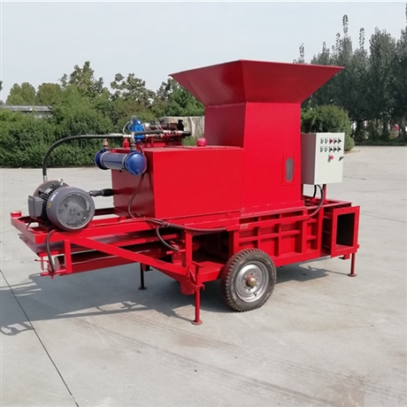 喂牛用秸秆套袋式液压打包机饲料草加工机器鑫联重工