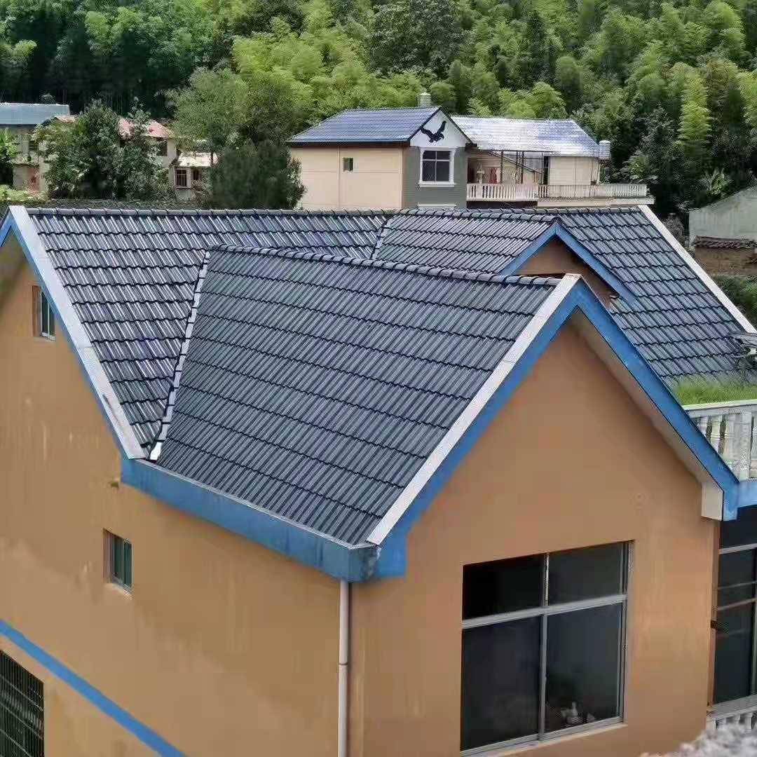 德宇陶瓷生产民用瓦3040陶瓷直角瓦全瓷屋面瓦尺寸规格齐全施工效果图