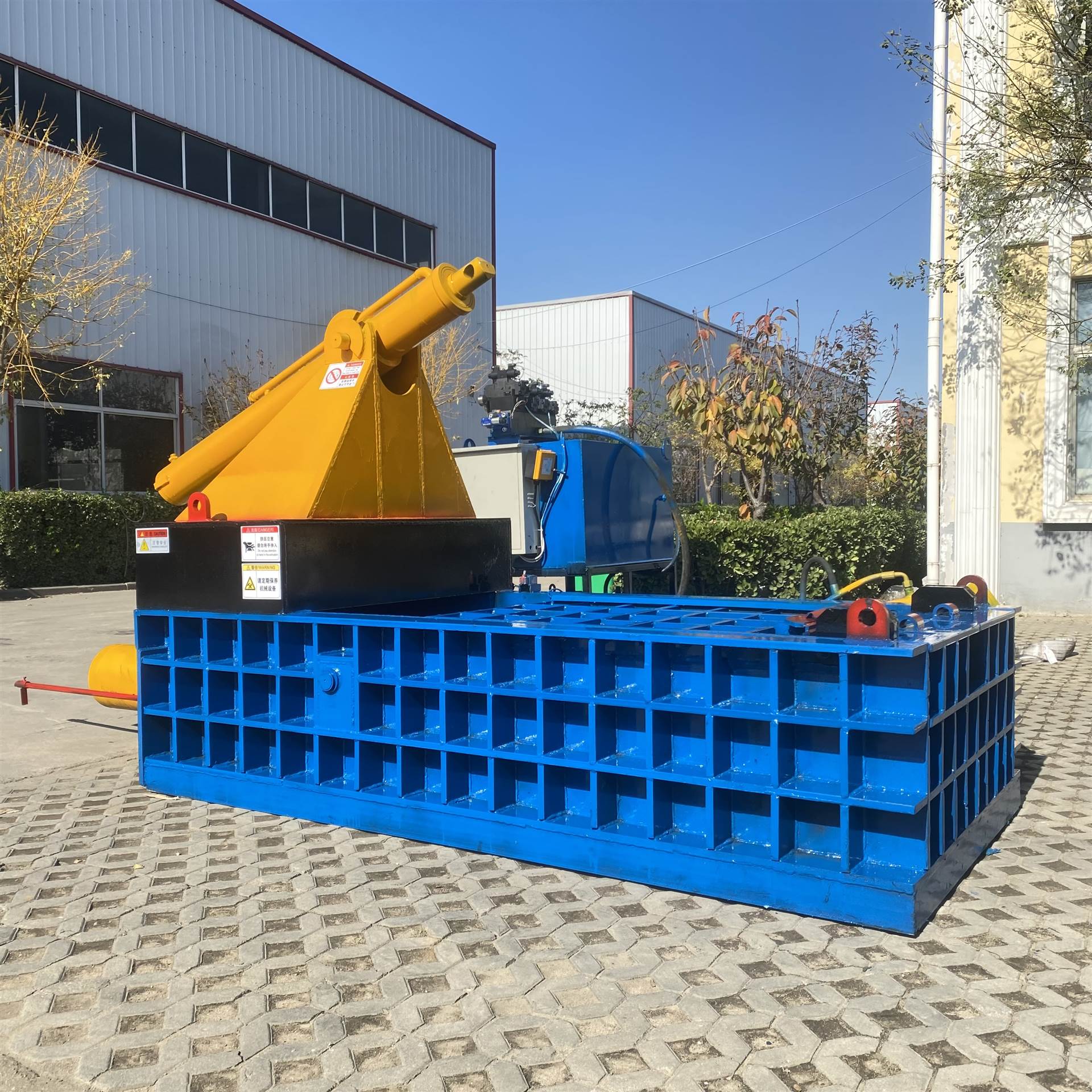 120吨金属压块机金属易拉罐压缩机钢筋铁皮铝屑压块机