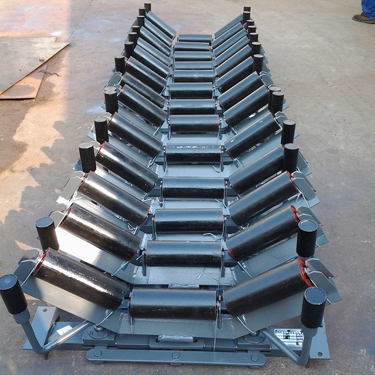 森腾槽型缓冲托辊输送机槽型三联托辊地辊量大从优