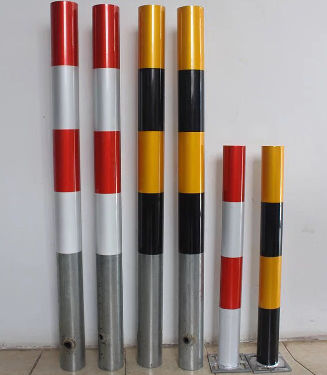 红白反光警示柱加厚钢管警示柱博涵可拆卸活动路桩