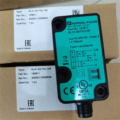 性能介绍P+F反射板型传感器RL31-54/115/136