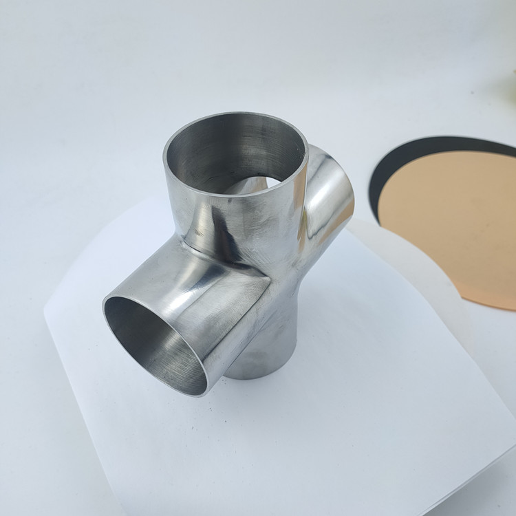 不锈钢焊接四通卫生级内里抛光四通接头非标定制