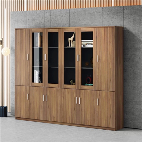 大气文件柜老板办公桌配套书柜办公室柜子原木色储物柜板式文件柜支持