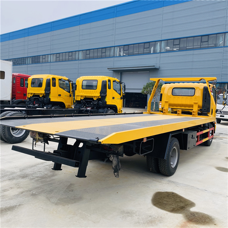 蓝牌小车拖车一体板清障车伸缩板