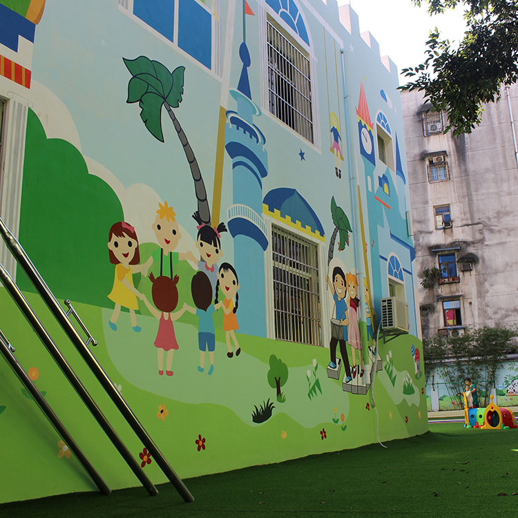 甘肃墙绘彩绘幼儿园彩绘定西手绘墙甘肃格琳童画装饰工程