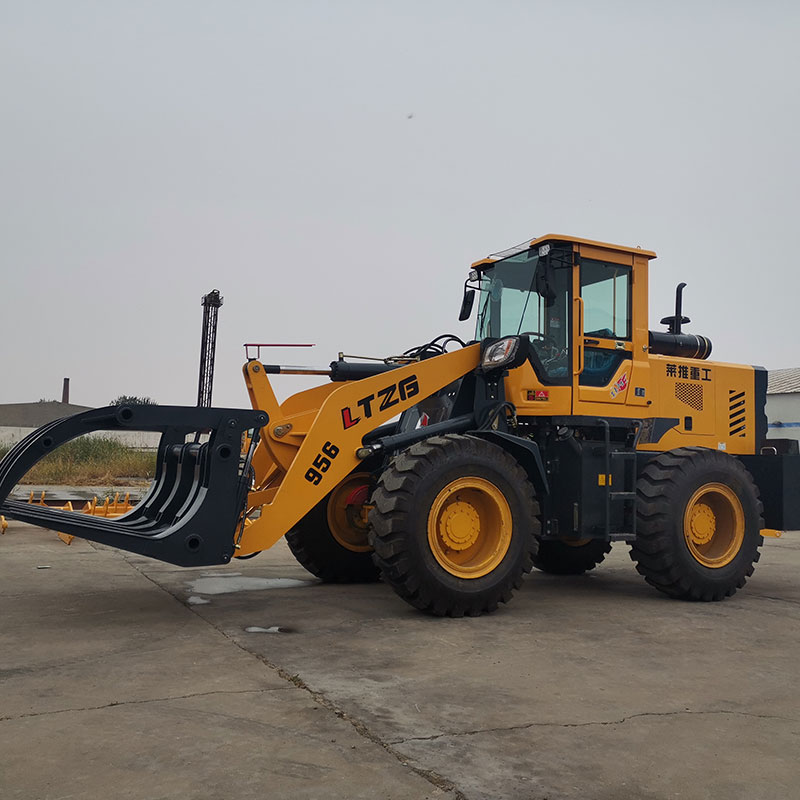 挖土机抓木机 抓草铲车小型的钱 重工zl958抓料机