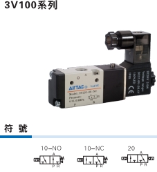 易安装Airtac先导式电磁阀3V310-08-NC