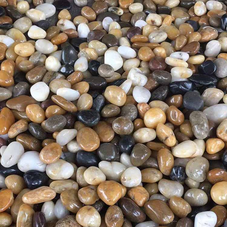 抛光黑色雨花石鹅卵石黑色石子砾石规格齐全
