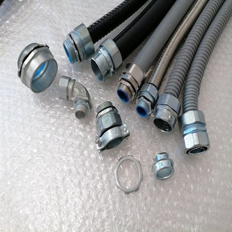 英制卡簧包塑软管接头自固镀锌钢管接头dgjdn25软硬管连接器