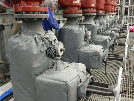 甘肃兰州 可拆卸自动阀保温衣 疏水阀保温套 反复使用 威耐斯