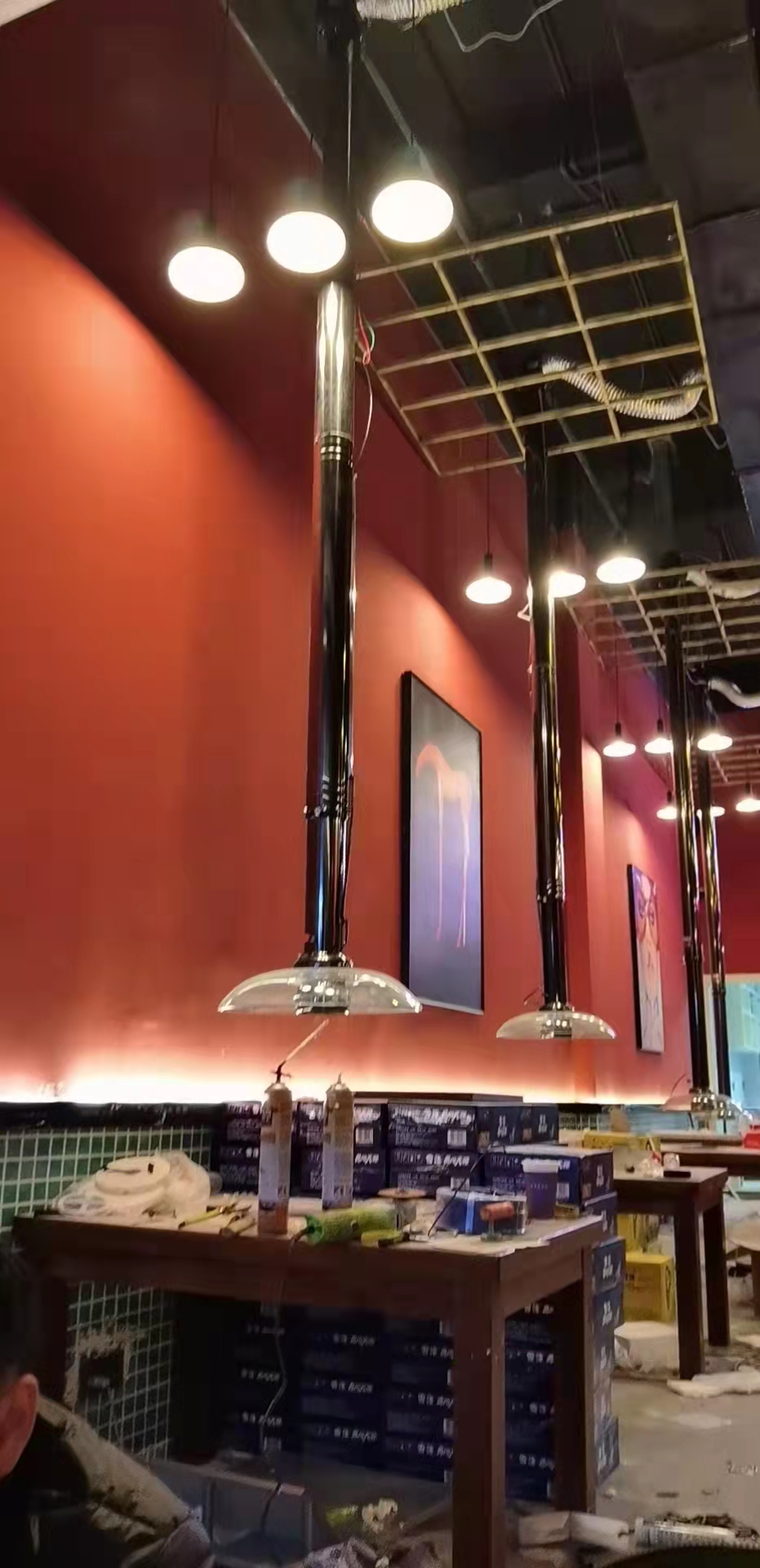 自助烤肉店排烟管道 集烟罩排烟罩 排烟管道批发 临沂餐饮厨房排烟