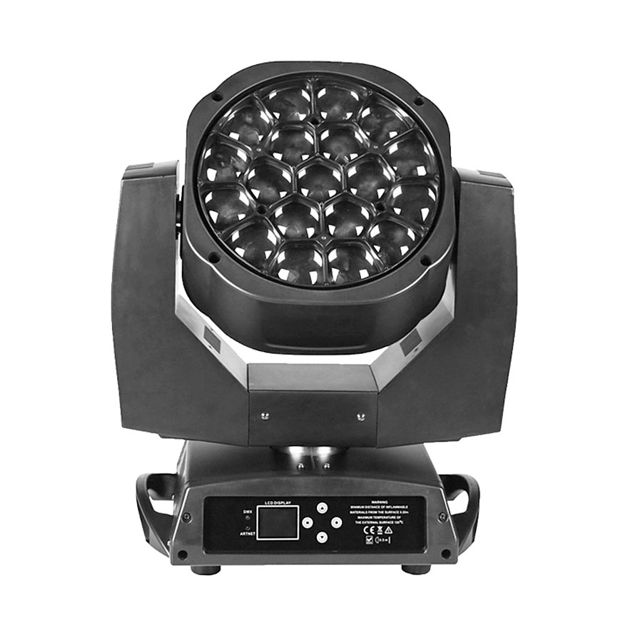 迪迩led大蜂眼调焦摇头灯19颗15w全彩四合一旋转染色帕灯婚庆酒吧舞台
