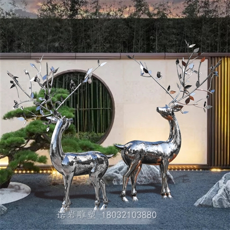 福建仿真灯光不锈钢鹿雕塑不锈钢雕塑源头厂家质量保证