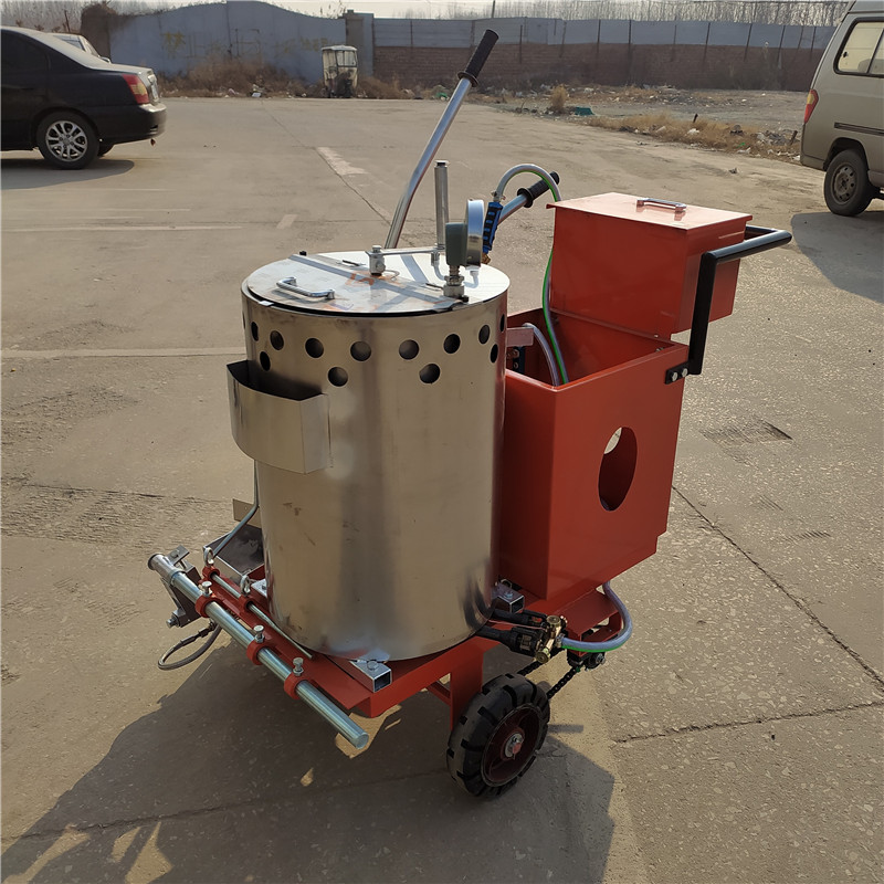 马路热熔划线机手推式热熔划线一体机小型热熔釜画线车道路标线机