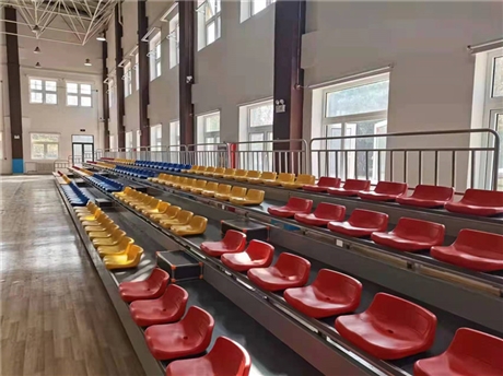 永泰体育定制 篮球馆报告厅 观众席电动手动伸缩看台座椅