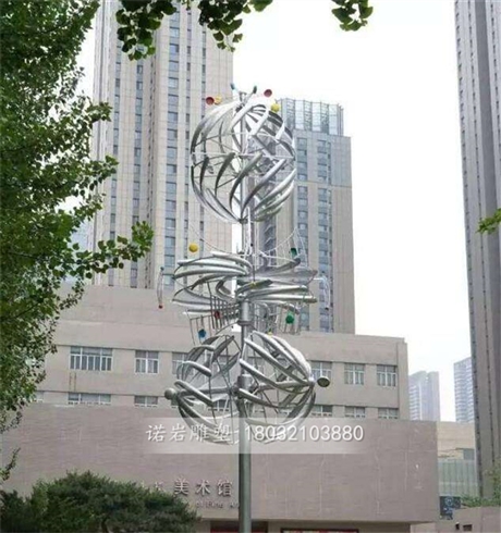 山东随风转动发光不锈钢风动雕塑不锈钢风动雕塑实体厂家