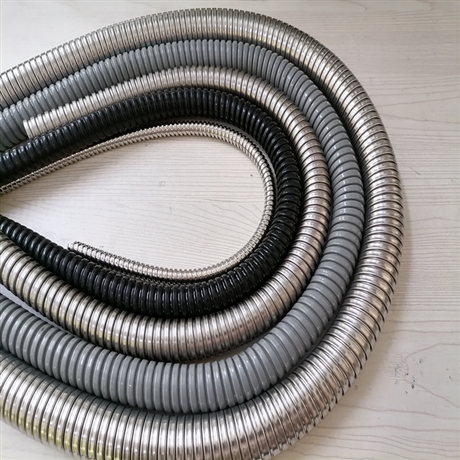 单扣镀锌金属软管pvc披覆金属蛇皮穿线管内径8mm电线护套管加工-搜了