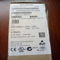 420变频器 6SE6420-2UC15-5AA1  功率0.55kW无 滤波器 200-240V