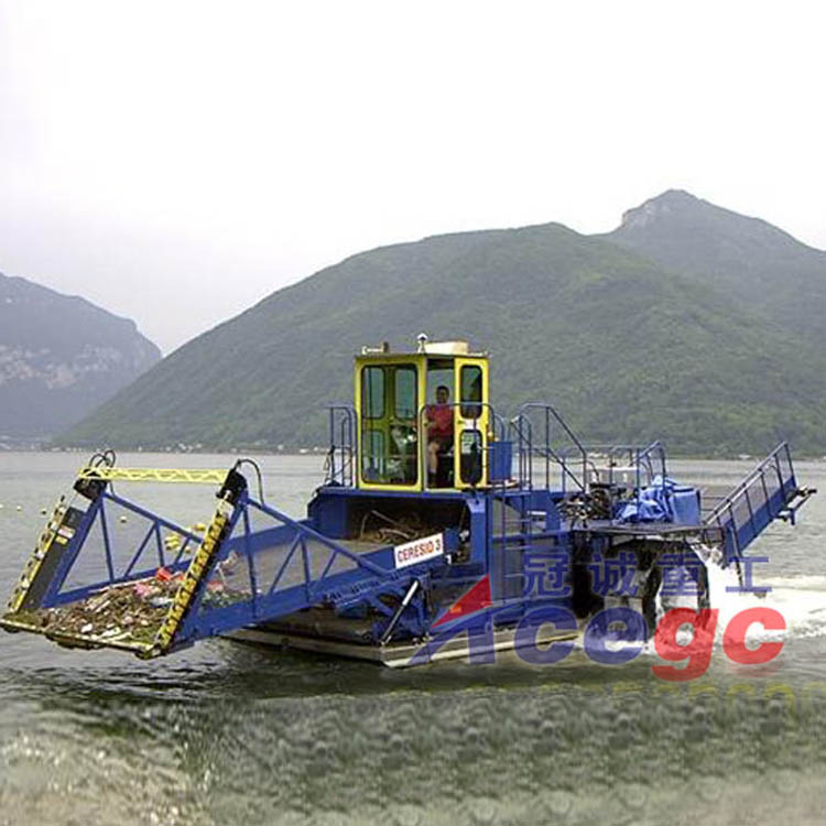 河道水面漂浮物打捞设备水浮萍清理机械全自动环保船冠诚定制