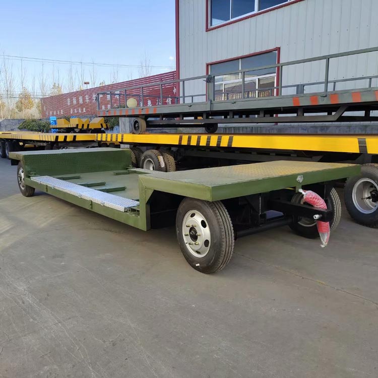 生产下沉式拖车   四轮转向平板车   平板拖车