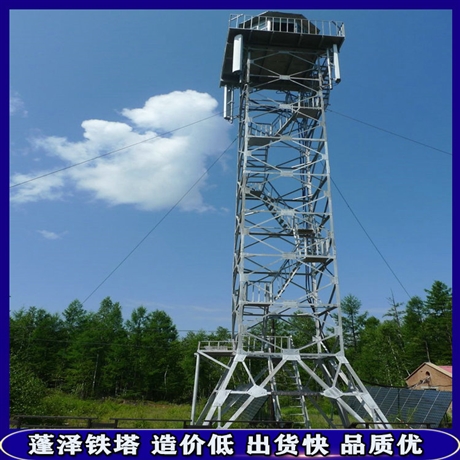 森林防火瞭望塔 蓬泽 定制拉线式 自立式 35米 45米 结构紧凑 抗风防腐