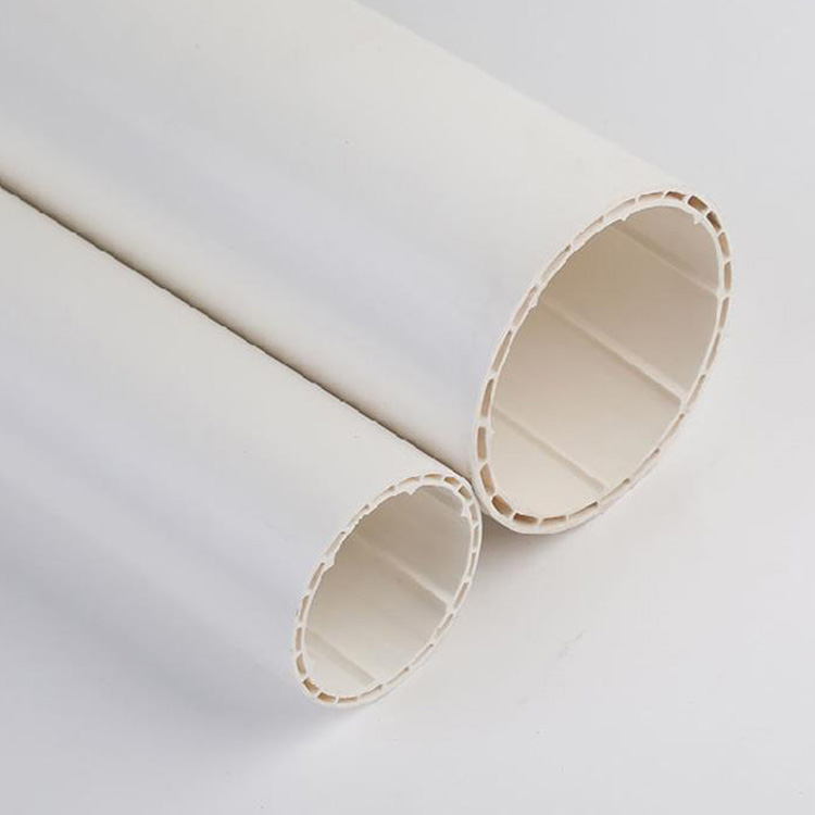 中空螺旋白色消音管pvc排水管pvcu中空壁螺旋降噪管