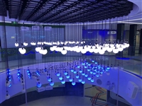 迪迩 3D智能声光同步动力球 科技展厅升降悬浮七彩发光球
