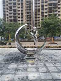 雙遼市公園不銹鋼圓環雕塑加工廠