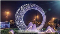 二道江區(qū)小區(qū)不銹鋼圓形雕塑設(shè)計(jì)定制