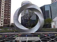 德惠市小區圓形不銹鋼雕塑設計定制