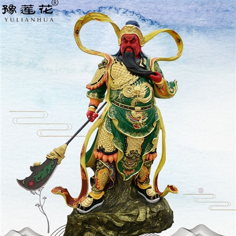 關(guān)公雕塑圖片 現(xiàn)代工藝威武莊嚴(yán)關(guān)二爺神像 玻璃鋼關(guān)老爺神像生產(chǎn)