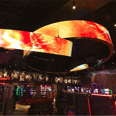 前维护弧形圆柱折叠led柔性屏led可弯曲软模组深圳led柔性造型屏