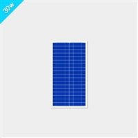 30W多晶太阳能电池板 18V玻璃太阳能发电板
