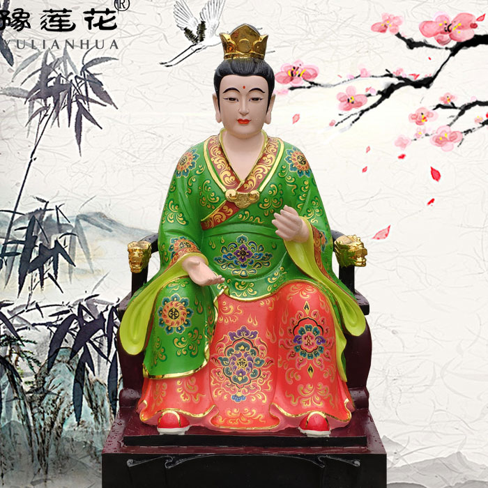 无生老母佛像供应寺庙玻璃钢雕像西天老母手工彩绘老母娘佛像