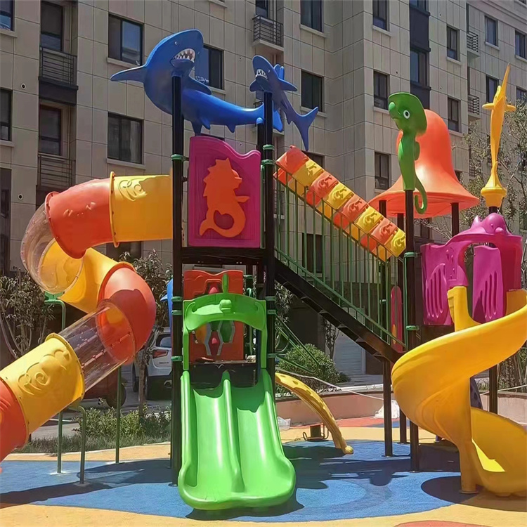 逃生滑梯s螺旋拼接塑料滑梯博美无动力游乐设施