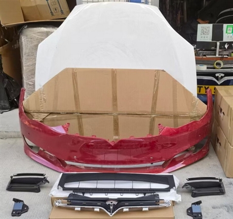 特斯拉Model新款s機蓋 前杠 霧燈框 車標(biāo) 中網(wǎng)框
