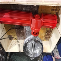 供应D673H-16C DN200对夹式气动蝶阀 D673W-10P气动法兰式蝶阀