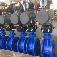 供应D643H-16C 气动法兰蝶阀DN100DN150DN200 D643W-10P硬密封蝶阀