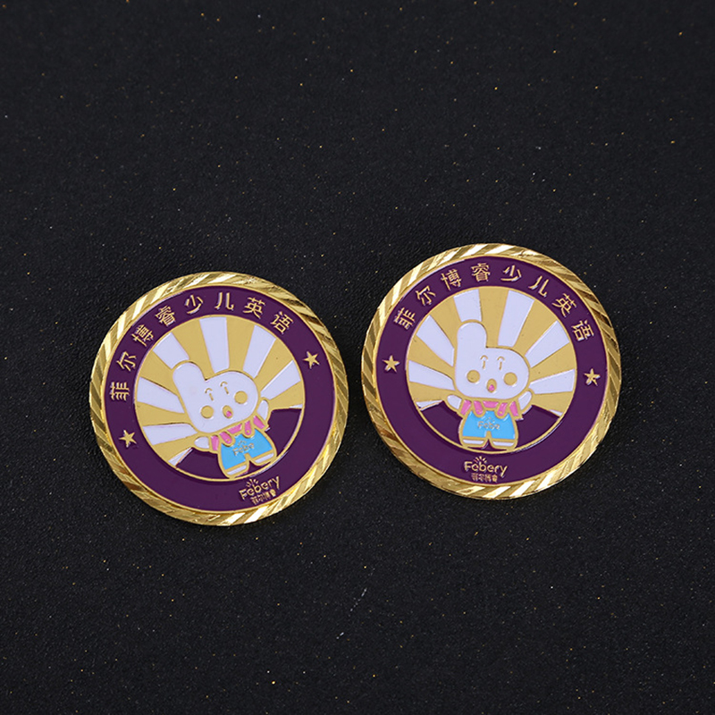 少儿英语金属徽章定制 学校学生校徽 别针式胸章定做公司员工胸针