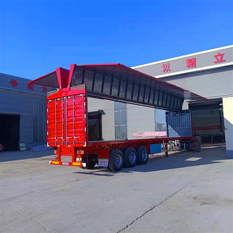 骨架式翼展半挂车 轻型三桥飞翼式运输车 行情新资讯