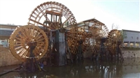重庆寸滩 露天景观水车工程项目 实木防腐木景观水车定做厂家
