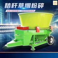 养牛场圆盘粉碎机 全自动草捆打碎机 下出料皮带传送粉草机