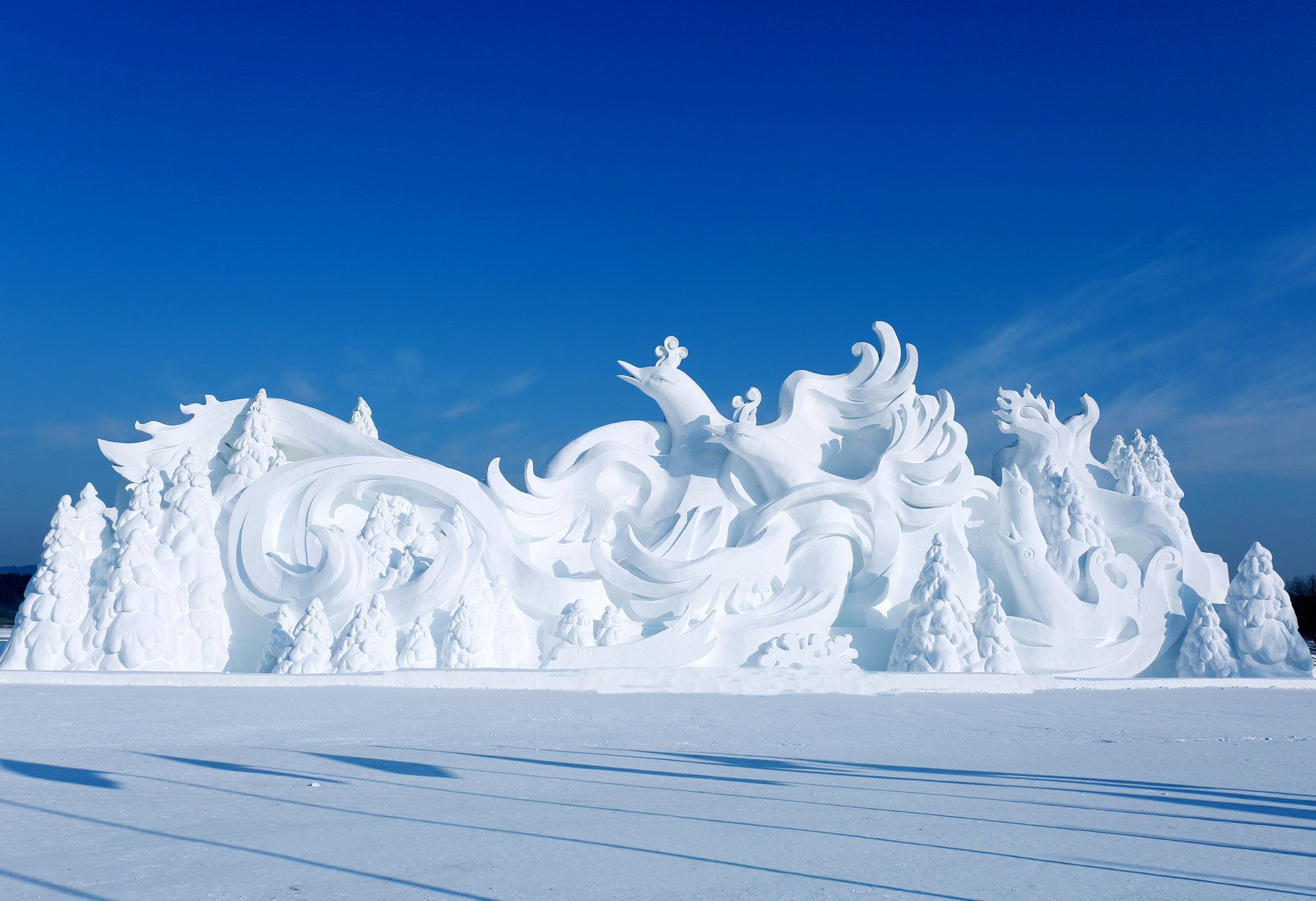 冰雪雕塑图片大全图片