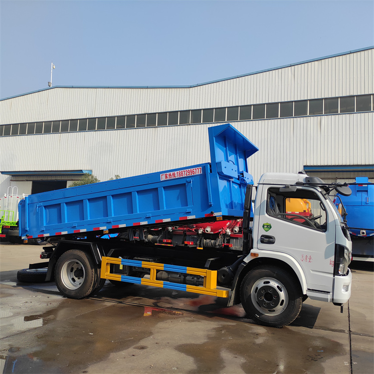 可以自卸的厢式货车5方蓝牌单桥污泥自卸车7立方箱式粪污自卸车