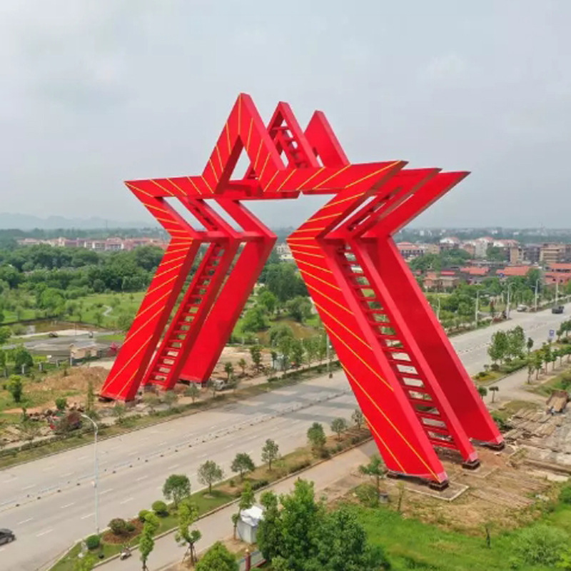 不锈钢五角星雕塑
