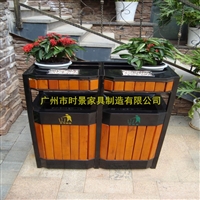 供应城市街道木条垃圾桶 分类垃圾箱 果皮箱